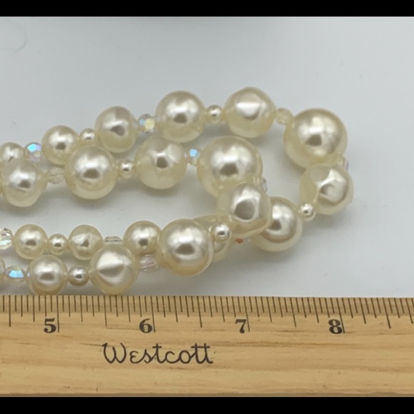 Vintage Chunky Faux Pearl Choker Necklace - Picture 2 of 8